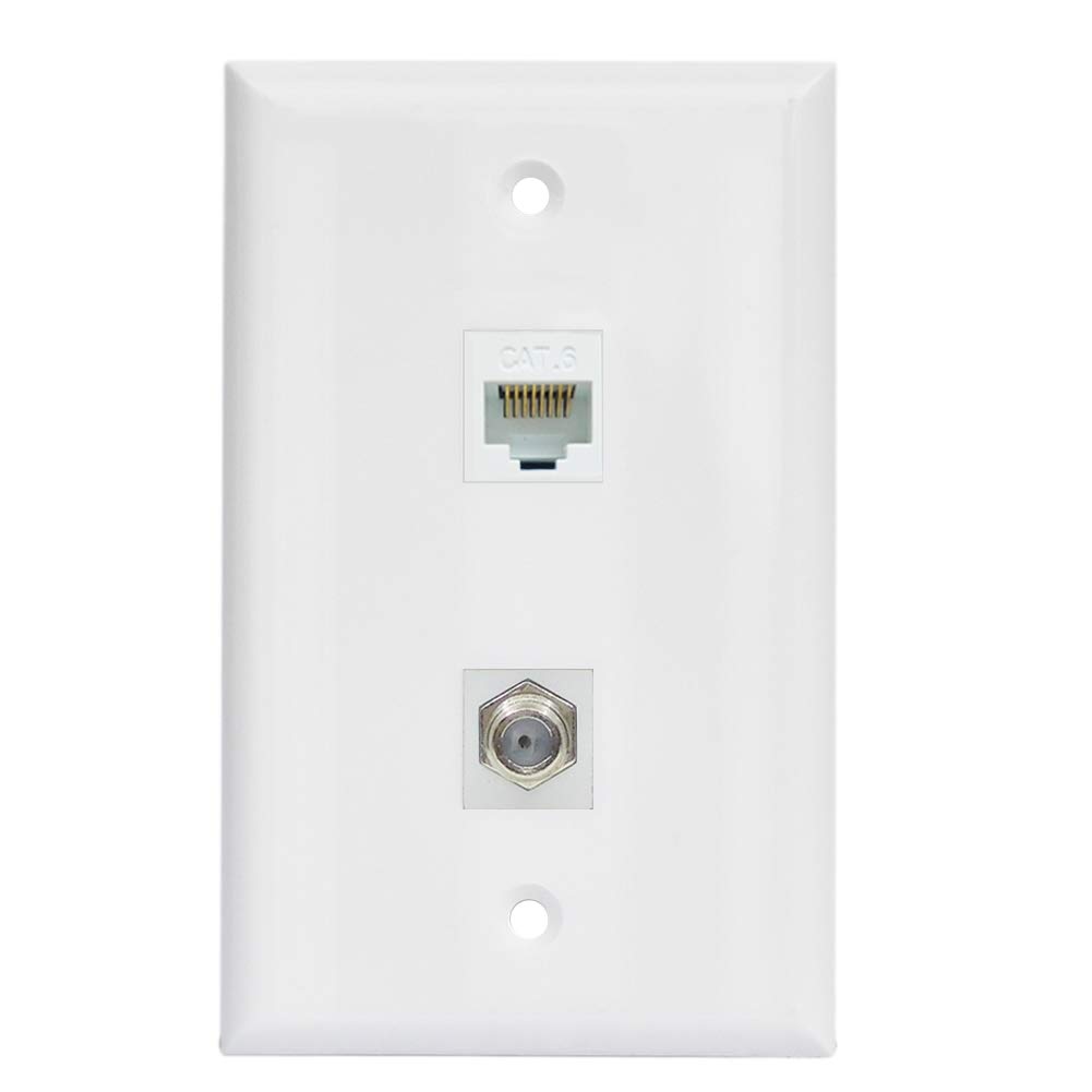 TOMA RJ45+ RG6 DECO BLANCO
