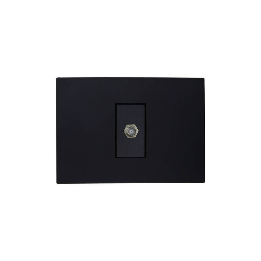 TOMA PARA TV RG6 B TICINO LUZICA NEGRO