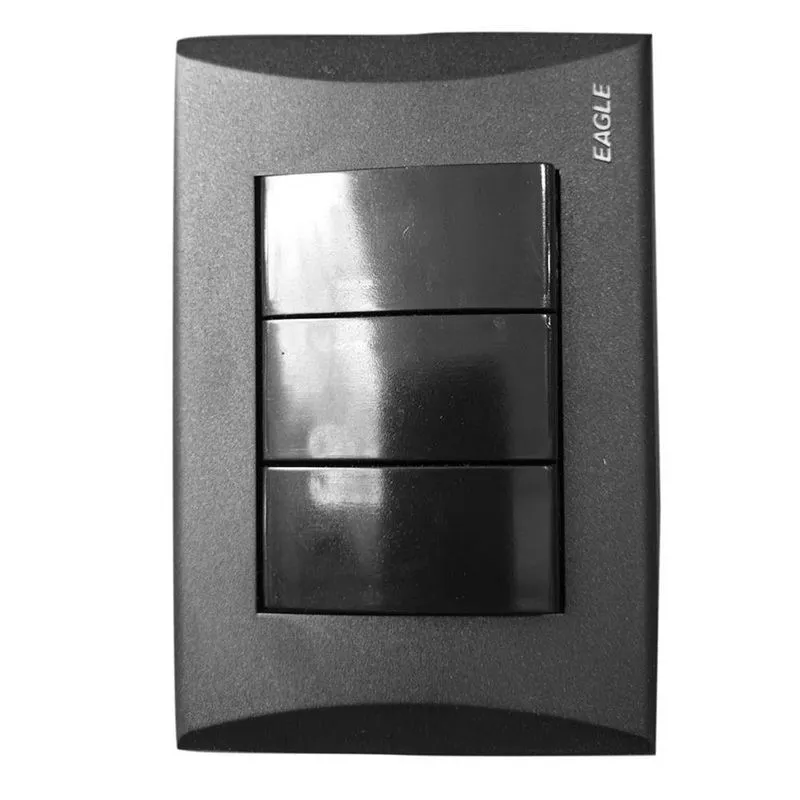 APAGADOR TRIPLE 3 VIAS B TICINO LUZICA NEGRO